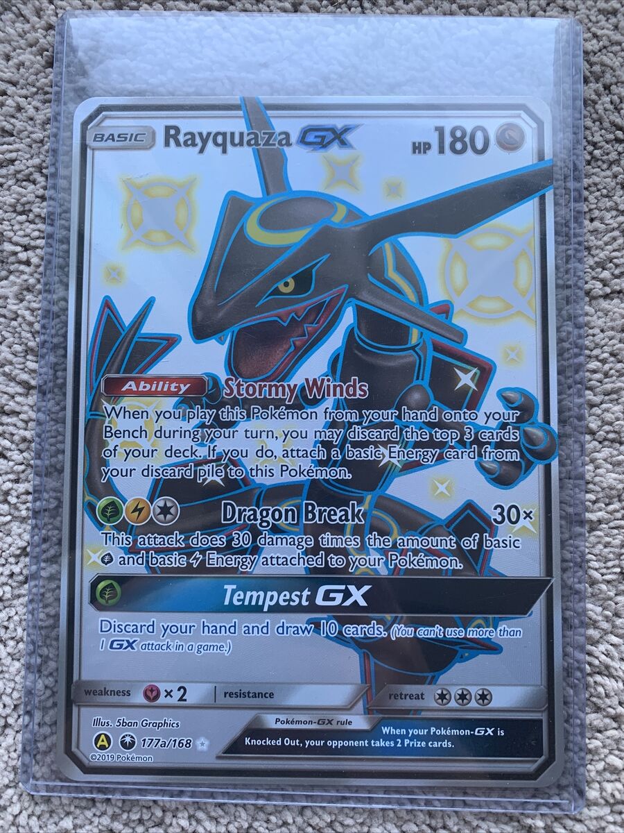 Carta Pokémon Rayquaza GX 177a/168 - Destinos Brilhantes