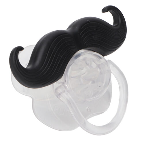 Mustache Pacifier Funny Style Safe Food Grade Silicone Polypropylene Newborn UK - Picture 1 of 12