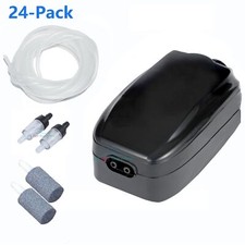 24-Pack Aquarium Air Pump, 100GPH, Oxygen Aerator for 100 Gal Fish Tank