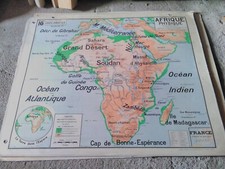 Carte murale scolaire Vidal Lablache 16 et 16 bis