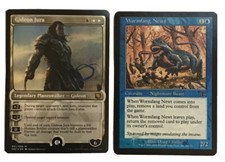FOIL Gideon Jura, Signature Spellbook: Gideon, VLP + FOIL Wormfang Newt, LP MTG
