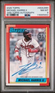 1st BOWMAN AUTO MICHAEL HARRIS Ⅱ PSA10 2025 Topps Tier One Gripping Relic Michael Harris II GAME-USED