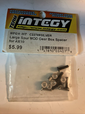 C22788SILVER INTEGY Large Spur Mod Gear Box Spacer AX10