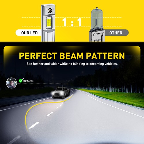 AUXITO H1 LED Headlights Bulb High Low Beam 100W 33000LM Bright White M6S Series - Foto 8 di 27