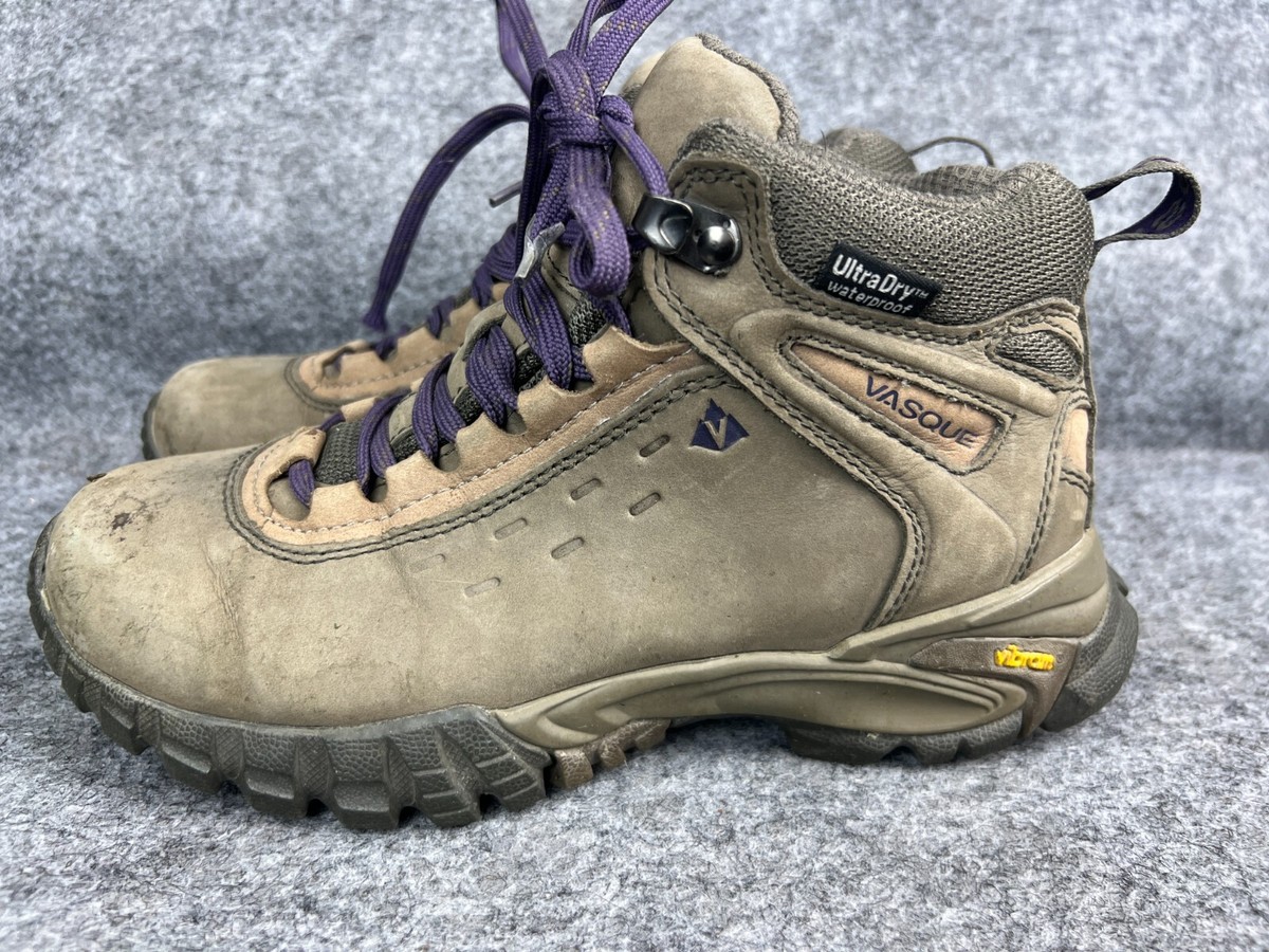 Vasque Talus Mid UltraDry Hiking Boots Women 5.5M Brown Vibram