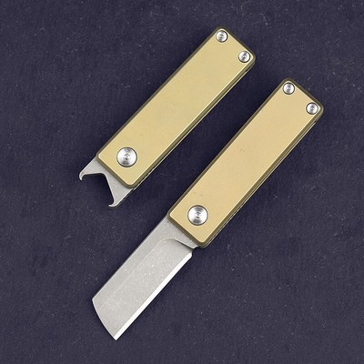 Russia Titanium Knife Pocket Folding M390 Blade Mini Dog Coin Keyring Tool Knive