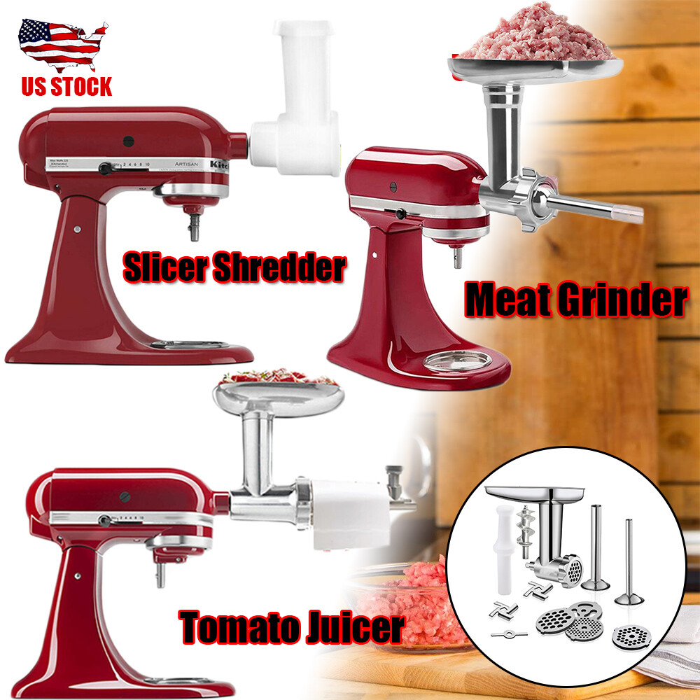 Metal Meat Grinder/Slicer Shredder Juicing Attachment for KitchenAid