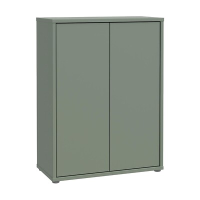 Schuhschrank Schuhkommode Schuhregal 2 Türen Salbeigrün 75 x 99 cm