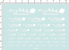 decals Merry Christmas for different scales model kits white 00968
