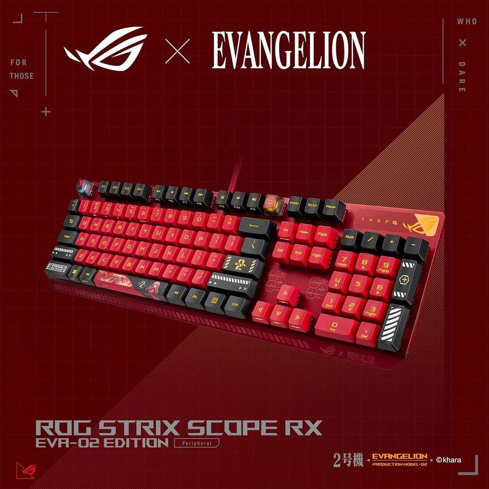 ASUS Evangelion ROG Strix Scope RX EVA-02 Edition Blue Keys Mechanical Keyboard - Image 2 of 4