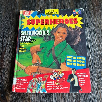 Vintage Superheroes Hardcover Book Info Adventure Mario Bros Star Wars TMNT 1997