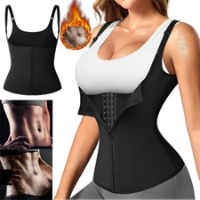 Sweat Waist Trainer Tank Vest Women Workout Tummy Control Body Shaper Shapewear