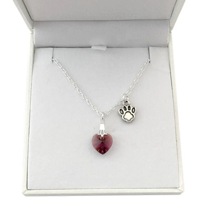 Cat shop birthstone necklace