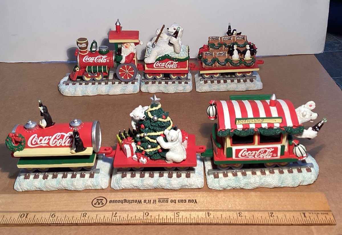 1998 VTG Dansbury Mint 6 Piece Coca-Cola Christmas Express Holiday