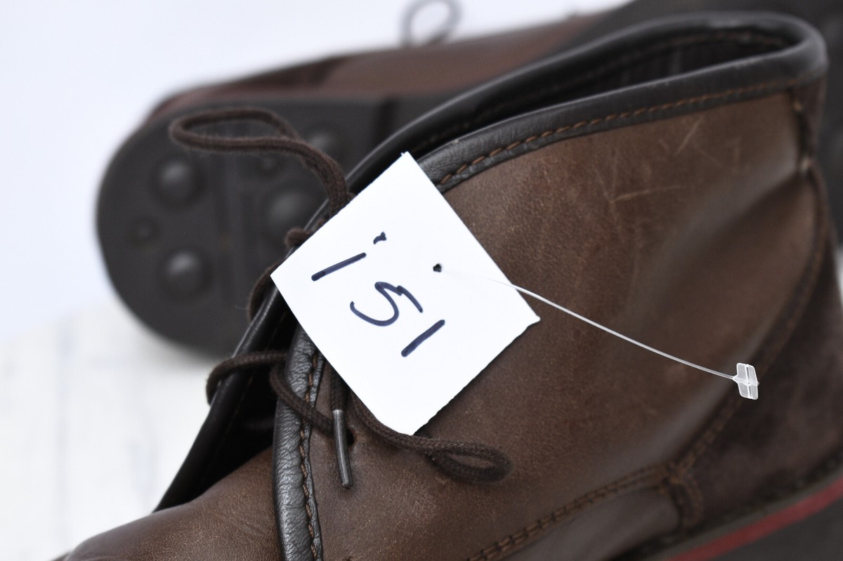 FRANK WRIGHT Stamp Brown Leather Laced Up Chukka Ankle Boots 