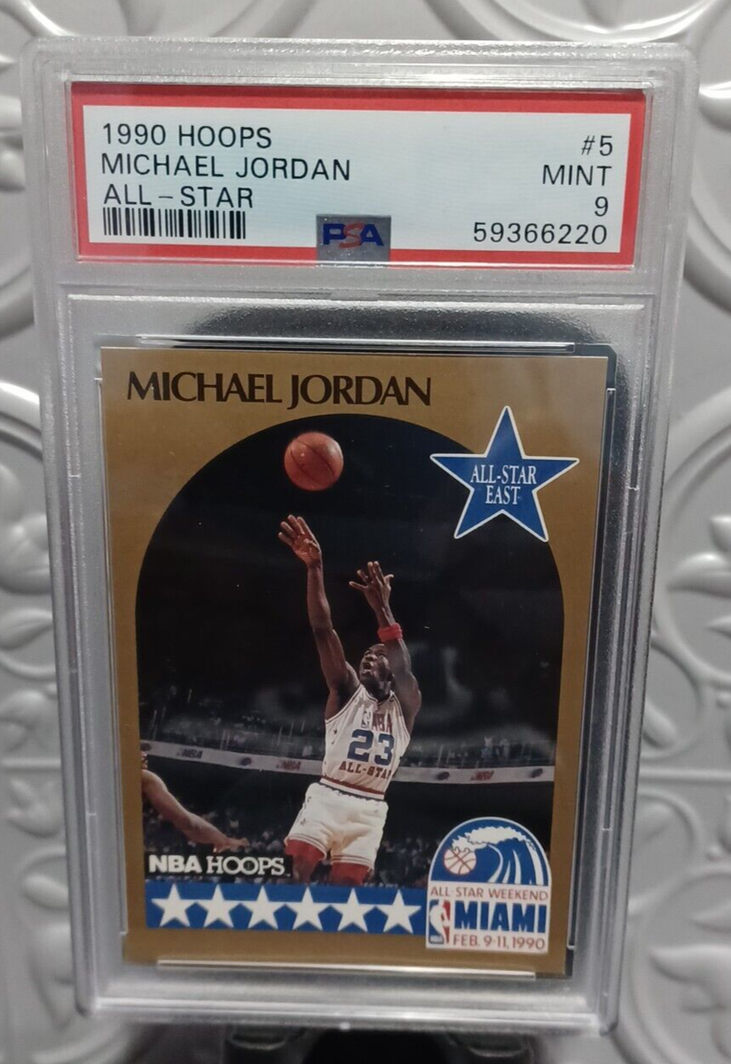 Michael Jordan NBA Hoops 1990 #5 All Star EAST PSA 9 | eBay