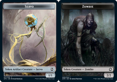 Servo Token // Zombie Token~~NM~(AFC) - Adventures in the Forgotten Realms Comma