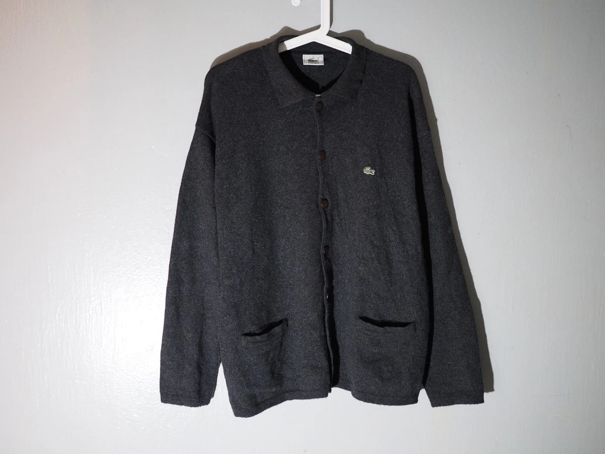 Cárdigan Polo Suéter Tejido Lacoste Años 90 De Colección Para Hombre L Lana
