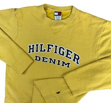 VTG 90s Tommy Hilfiger Pullover Men Sz M Sweater Sweatshirt Spell Out Crewneck