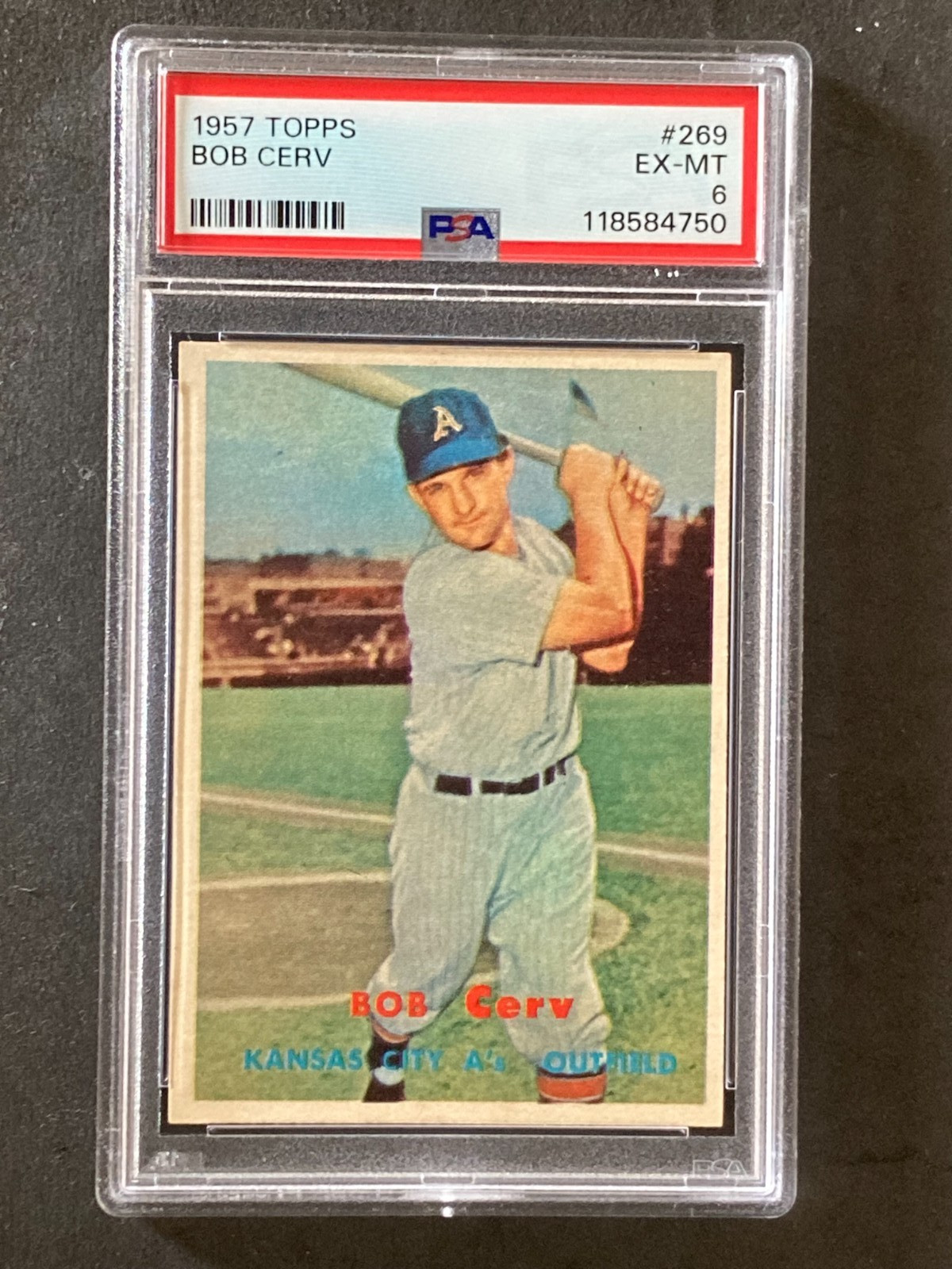 1957 Topps #269 Bob Cerv PSA 6