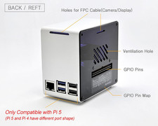 Raspberry Pi 5 Case, Aluminum Mini Tower Case with Cooling Fan and Color Chan...