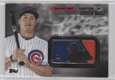 2015 Topps MLB Silhouetted Batter Logo Pin Manufactured Relic Javier Baez 0t2