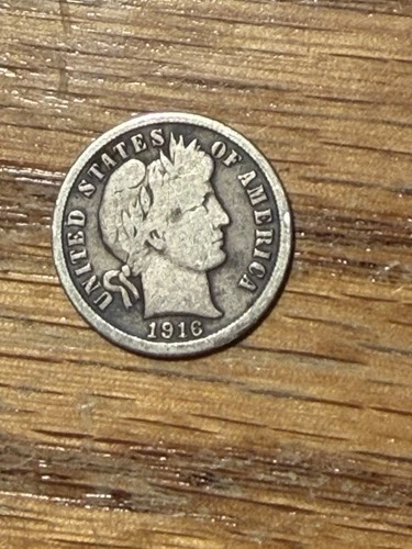 1916 Barber Dime, VG, .900 Silver (ONE COIN ONLY!)