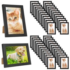 Set of 50 Picture Frame Bulk Photo Frames with Mat Wall Mounting Simple Photo