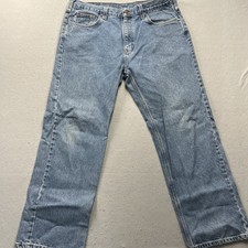 Carhartt Relaxed Fit Jeans Mens 38x30 Light Wash Workwear Denim B460DPS