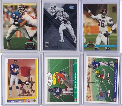 LAWRENCE TAYLOR NEW YORK GIANTS 25 CARD LOT ALL DIFFERENT C
