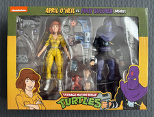 NECA Teenage Mutant Ninja Turtles April O   Neil vs Foot Soldier  Bashed  Figures