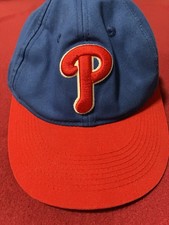 Philadelphia Phillies New Era Hat Blue/Red Plain Logo Fitted Cap Size Youth