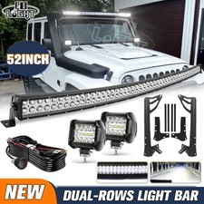 52 Led Light Bar4 Podsroof A Pillar Bracketwire For Jeep Wrangler Jk 07-17