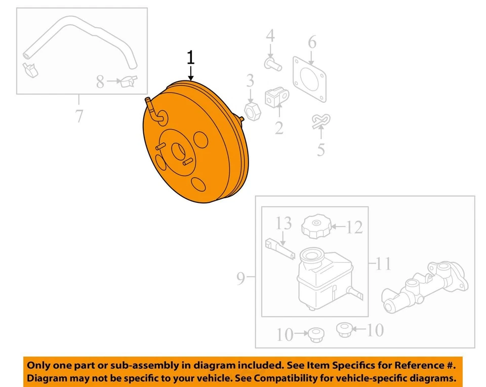 Kia Forte 2012 potenciador de freno OEM 100 k millas - LKQ390967842 Foto 4 de 4