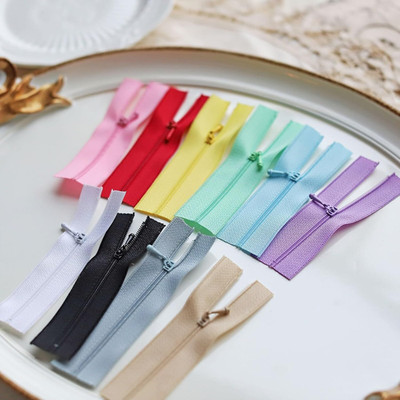 8Cm/3.1'' Tiny Multi Color Zippers, Micro Mini Zippers, Doll Clothes Zippers, Per