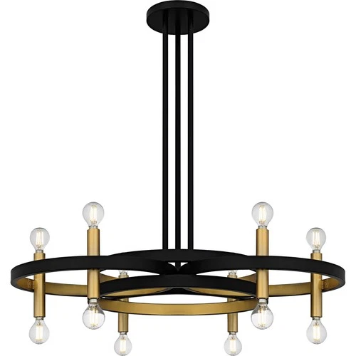 Matte Black  Chandelier from the Winsland Collection - Picture 1 of 6