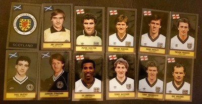 12x Panini Football Superstars 1984 Plastikbilder Scotland, England Shilton,...