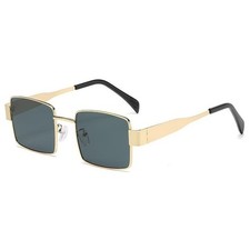 Quadratische Sonnenbrille Damen Gold Gestell UV-Schutz Metall 29,0 g 14,2 x 5,1