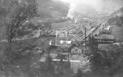 Birds Eye View Lumber Mill Richwood West Virginia WV - Reprint