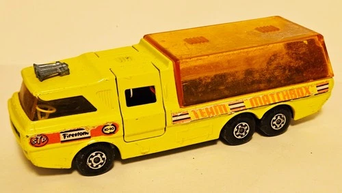 Vintage 1972 Matchbox Super Kings K-7 Racing Car Transporter Lesney England