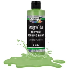 Pouring Masters Celery Green 8-Ounce Bottle Water-Based Acrylic Pouring Paint