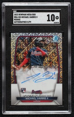 2023 Bowman Chrome Rookies Mega Box 5/99 Michael Harris II SGC 10 GEM Auto 10no