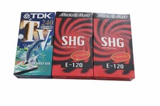 3x VHS Kassette neu & originalverpackt | TDK E-240 + MediaMarkt SHG E-120 | OVP