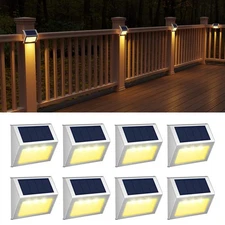 Solar Lights Outdoor for Deck,Waterproof Solar Powered Steps Light Outdoor Wi...