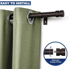 Brand New/ BRIOFOX Curtain Rod/ 28in-144in/ Bronze/ 1in Diameter