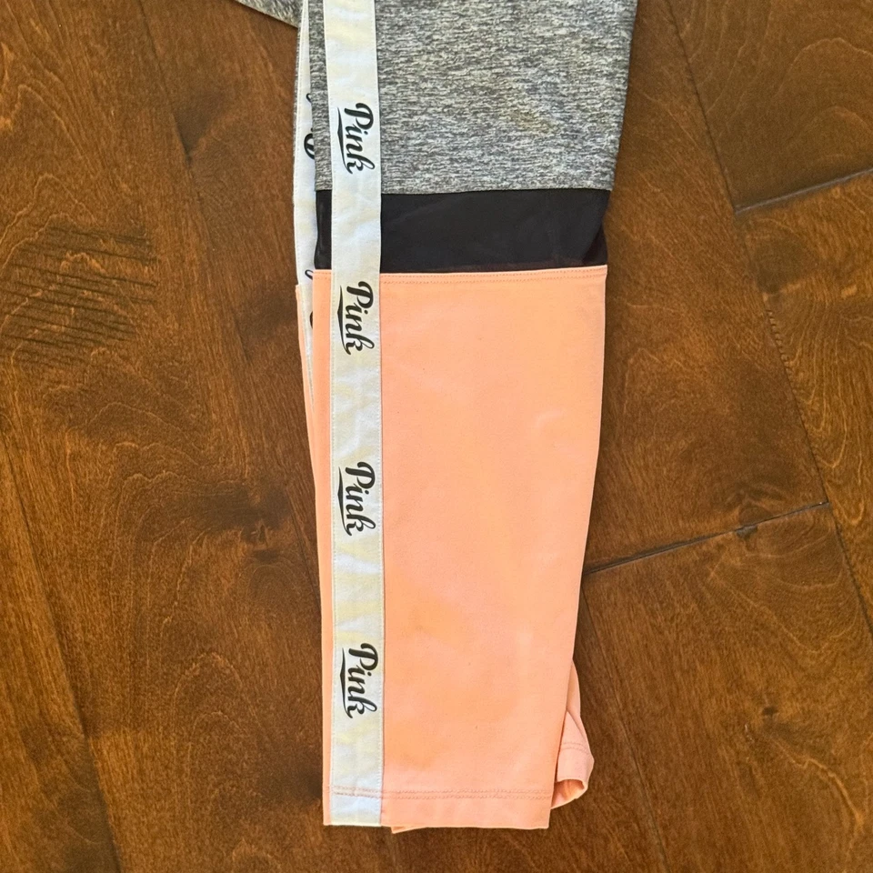 ROSA Victoria’s Secret Ultimate Leggings Gris Rosa Bloque de Color Logo Cinta M Foto 3 de 4