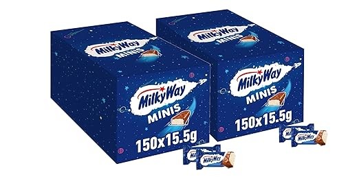 2X 150X15,5G Milky Way Minis Catering Milchschokolade GefüLlt Mit Candy-Creme-image
