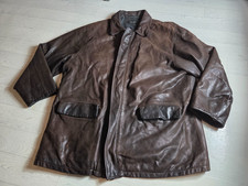 Lederjacke Milestone Herren Größe 54 dunkelbraun mit Kragen Modell Pueblo