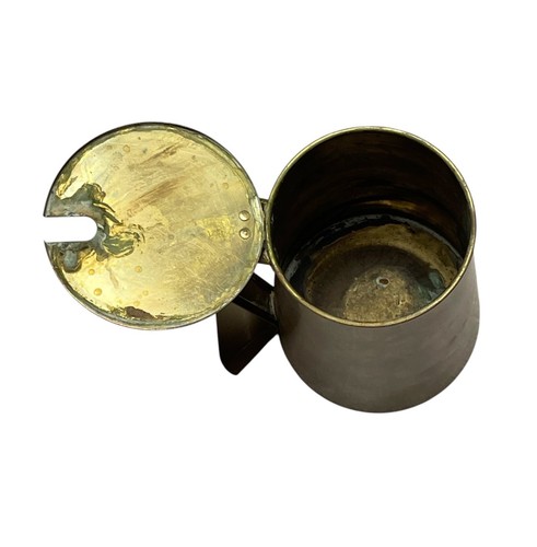 Vintage Metall Schmiertopf Feuerstarter Klappdeckel - Bild 4 von 5
