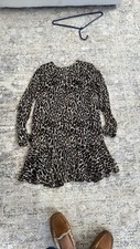 banana republic drop waist dress Size 0 Animal Print